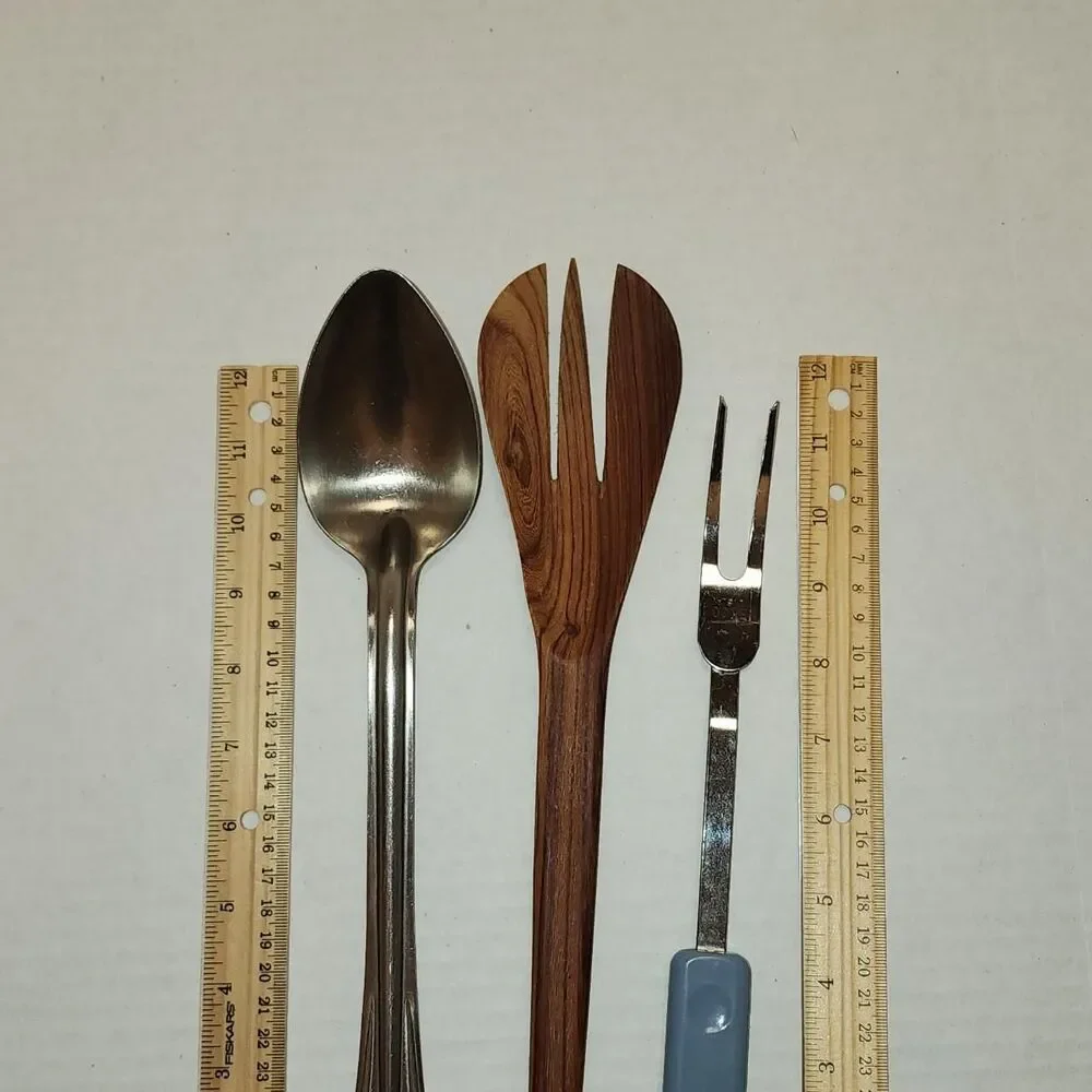 Lot of 8 cooking utensils some vintage Ekco Oneida Wooden Stainless